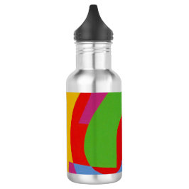 Botella De Agua Bold Color Swirls Stainless Water Bottle