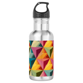 Botella De Agua Bold Geometric Triangle Pattern 