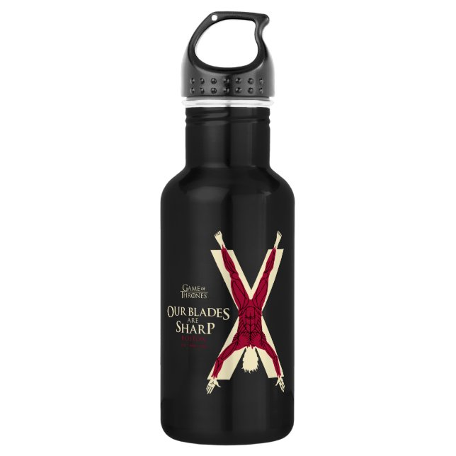 Botella De Agua Bolton Sigil - Nuestras Blades Están Afiladas (Anverso)