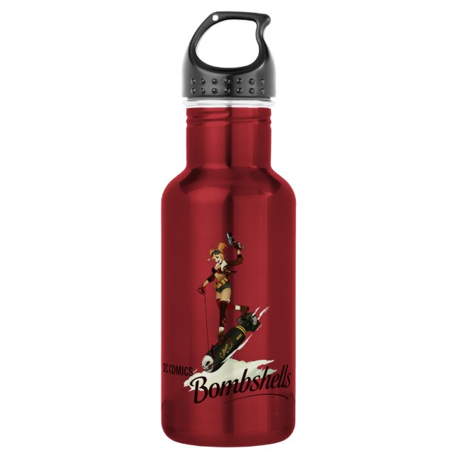Botella De Agua Bombas de Harley Quinn Pinup (Anverso)