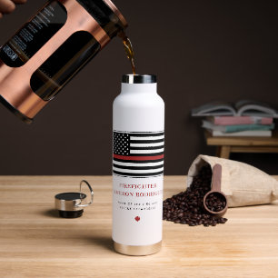 Botella De Agua Bombero personalizado: Rescate de incendios delgad