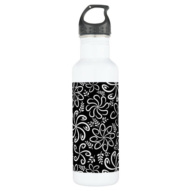 Botella De Agua Bonito blanco y negro (Anverso)