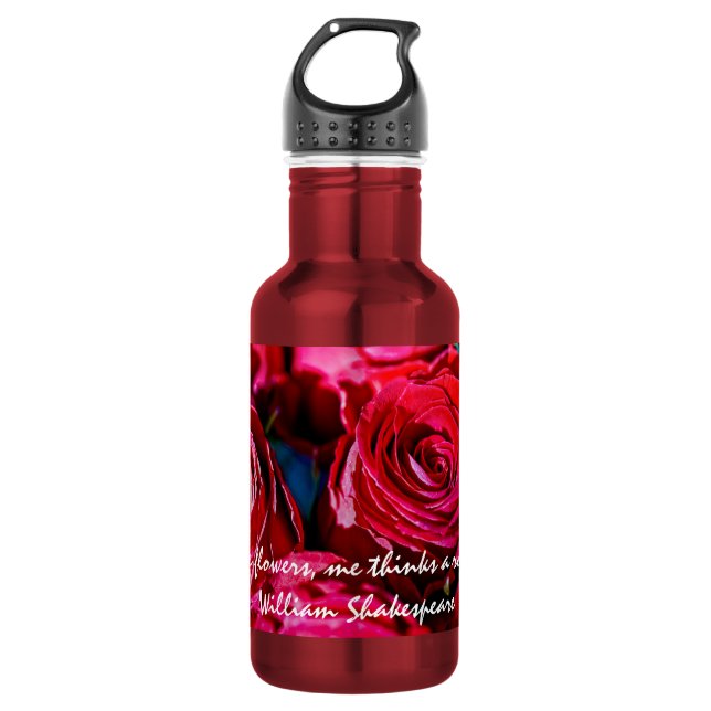 Botella De Agua Bonito Bunch De Rosas Rojas (Anverso)