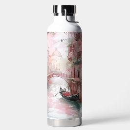 BOTELLA DE AGUA BONITO COLOR DE AGUA ROSA VENICIA ITALIA CANAL