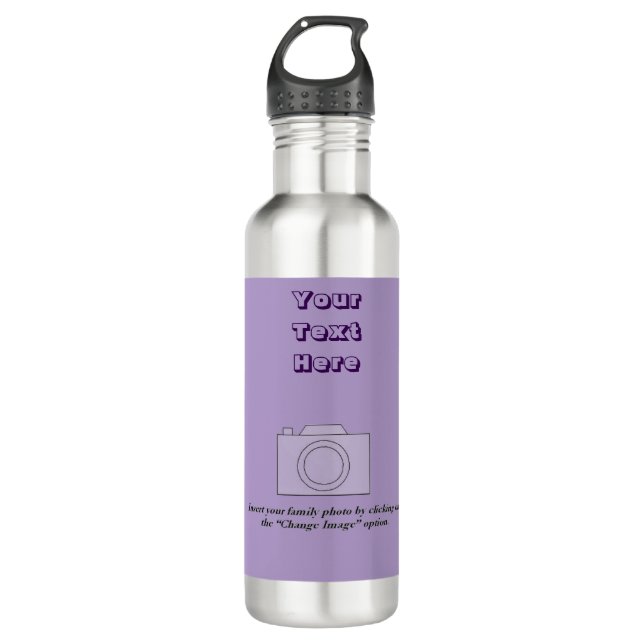 Botella De Agua Bonito Pastel Lilac / Lavender / Purple (Anverso)