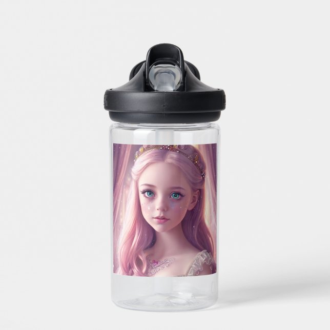 Botella De Agua Bonito Princesa Personalizada (Delante)