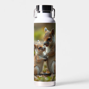 Botella De Agua "Bono alegre: Mamá australiana y bebé Quokka"