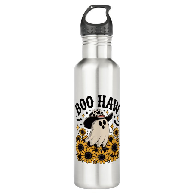 Botella De Agua Boo Haw Cow Fantasma Halloween Occidental (Anverso)