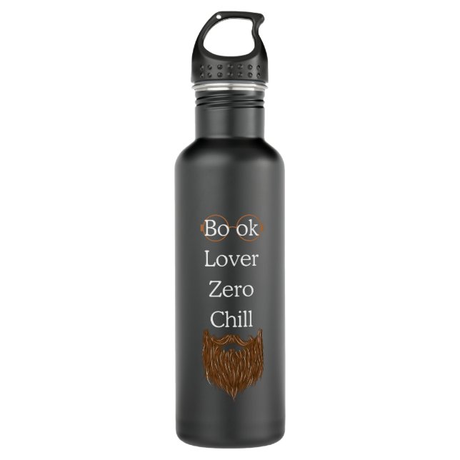 Botella De Agua Book Lover Zero Chill Black Water Bottle (Anverso)