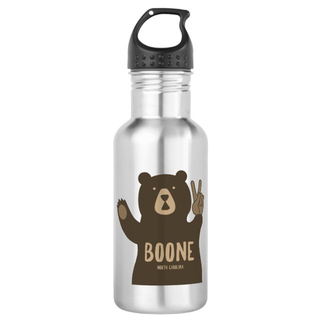 Botella De Agua Boone North Carolina Peace Bear (Anverso)