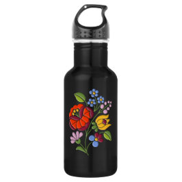 Botella De Agua Bordado de Kalocsa - arte popular húngaro