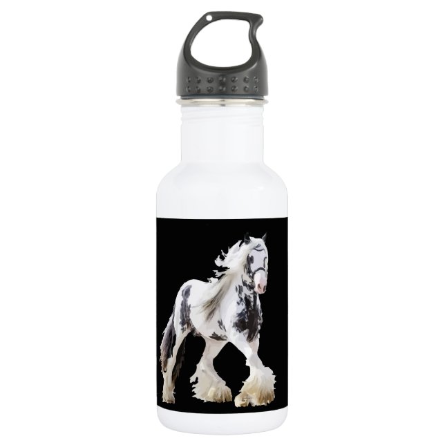 Botella De Agua Borrador de caballos Gypsy Mare Stallion (Anverso)