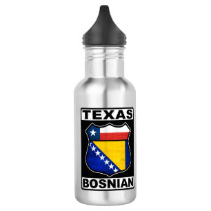 Botella de agua bosnio-estadounidense de Texas