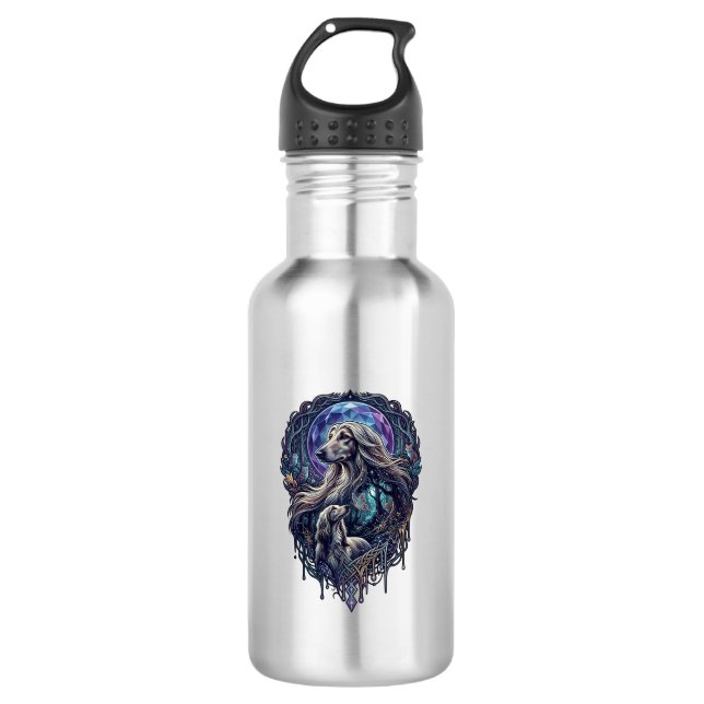 Botella De Agua Bosque Encantado Perro Luna Cristal_1 (Anverso)