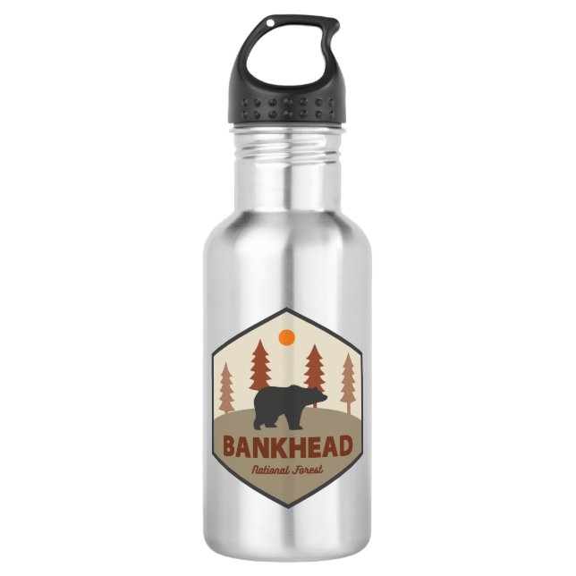 Botella De Agua Bosque nacional Bankhead Alabama Bear (Anverso)