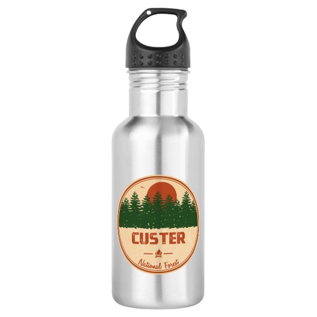 Botella De Agua Bosque Nacional Custer (Anverso)