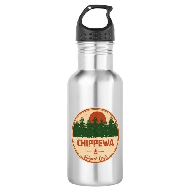 Botella De Agua Bosque nacional de Chippewa (Anverso)