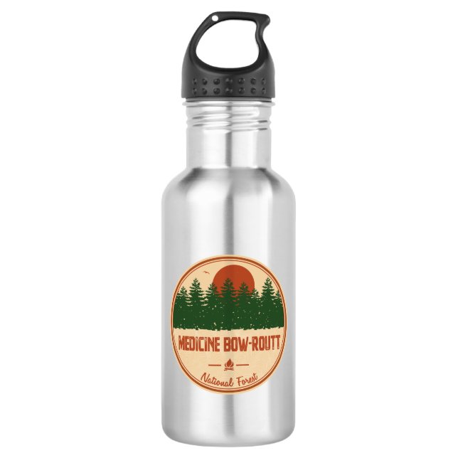 Botella De Agua Bosque nacional de Medicine Bow-Routt (Anverso)