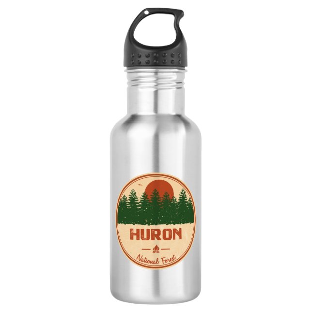 Botella De Agua Bosque Nacional Huron (Anverso)