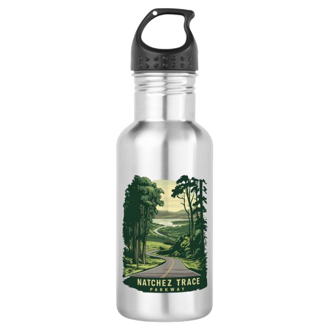 Botella De Agua Bosque Natchez Trace Parkway Mississippi (Anverso)