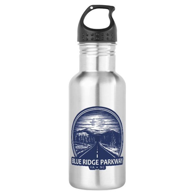 Botella De Agua Bosque Parkway de Blue Ridge (Anverso)