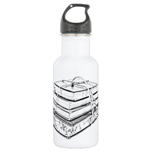 Botella De Agua Bosquejo atado de los libros