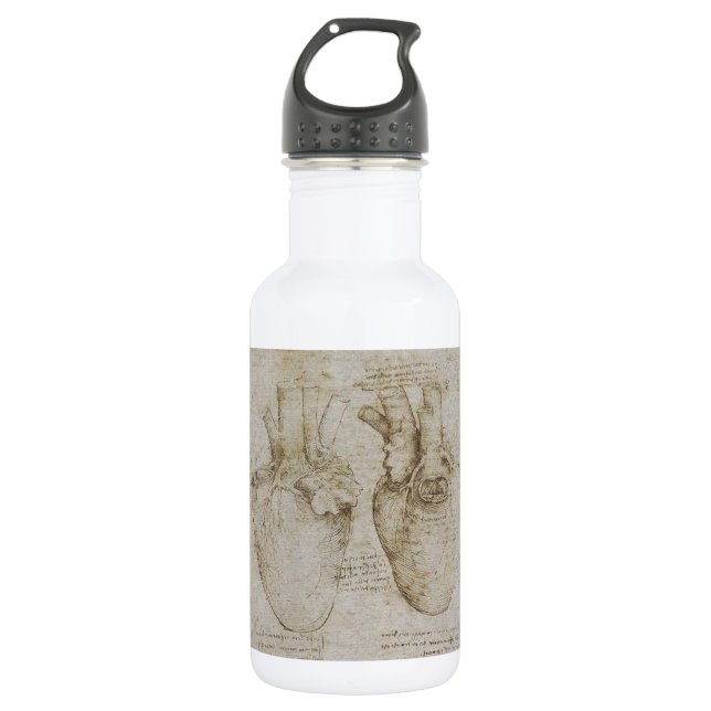 Botella De Agua Bosquejos humanos de la anatomía del corazón de da (Anverso)