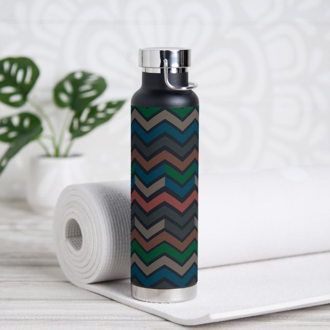 Botella De Agua Bosques en zigzag de tierra oscura (Yoga)