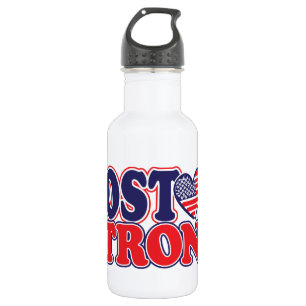 Botella De Agua Boston fuerte con el corazón de Amricah