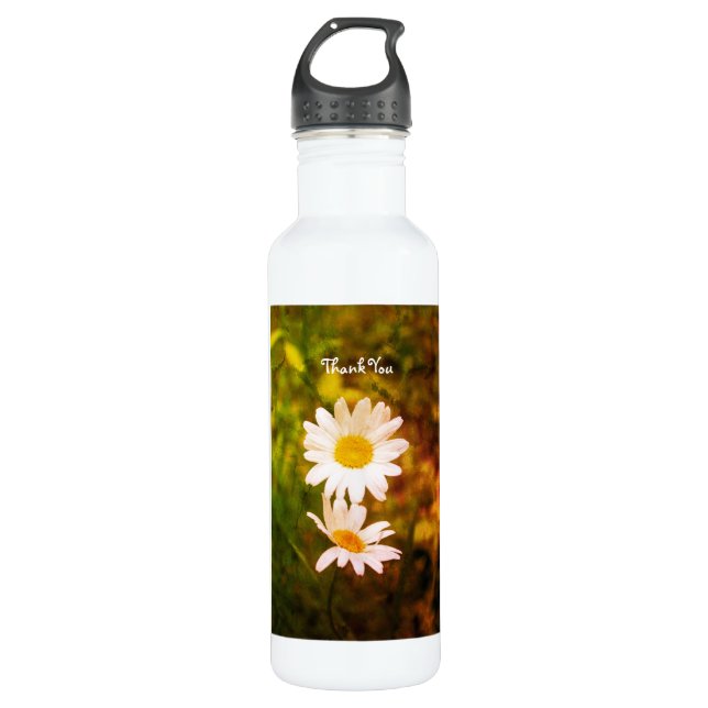 Botella De Agua Botanical Romance – The Daisy Couple Thank You (Anverso)