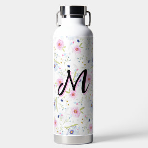 Botella De Agua Botánico Cottagecore Floral Silvestre Elegante
