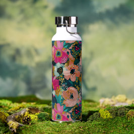 Botella De Agua Botánico Floral 
