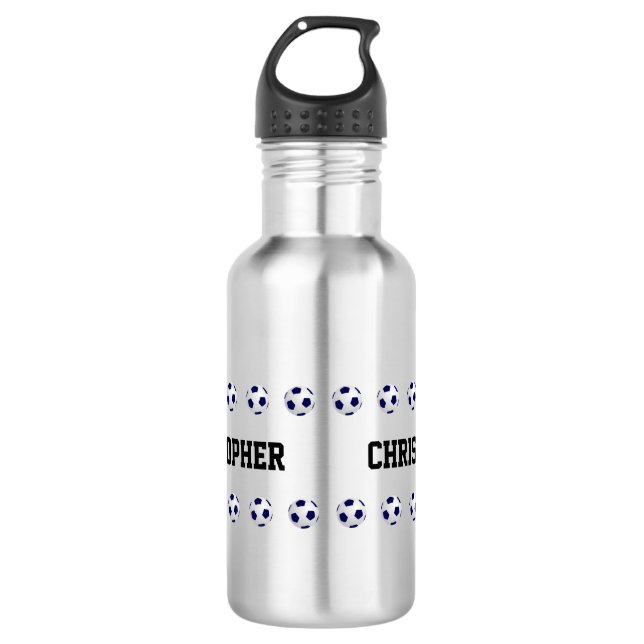Botella De Agua Botella de agua, personalizada, fútbol, acero (Anverso)