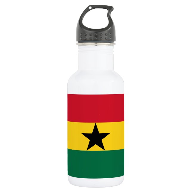 Botella De Agua Botella de la bandera de Ghana para la libertad (Anverso)