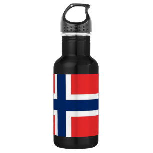 Botella De Agua Botella de la bandera de Noruega para la libertad
