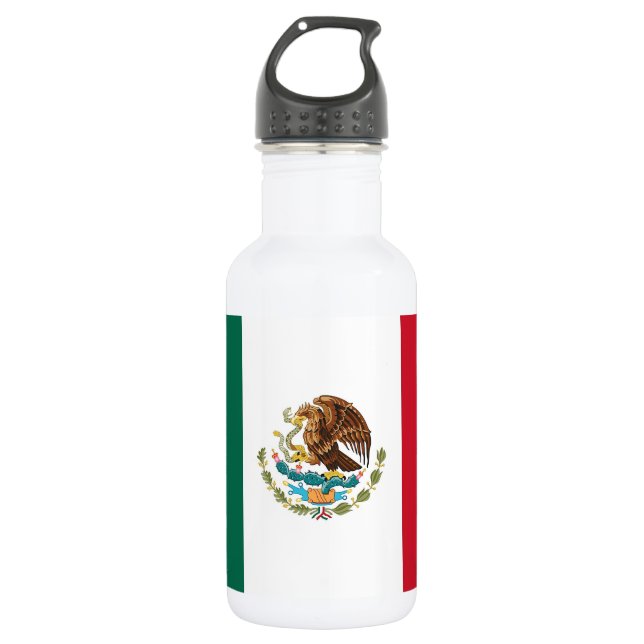 Botella De Agua Botella de la bandera mexicana de la libertad (Anverso)