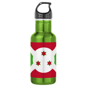 Botella De Agua Botella de libertad con bandera de Burundi