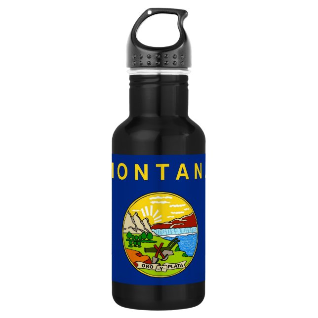 Botella De Agua Botella de libertad de la bandera del estado de Mo (Anverso)