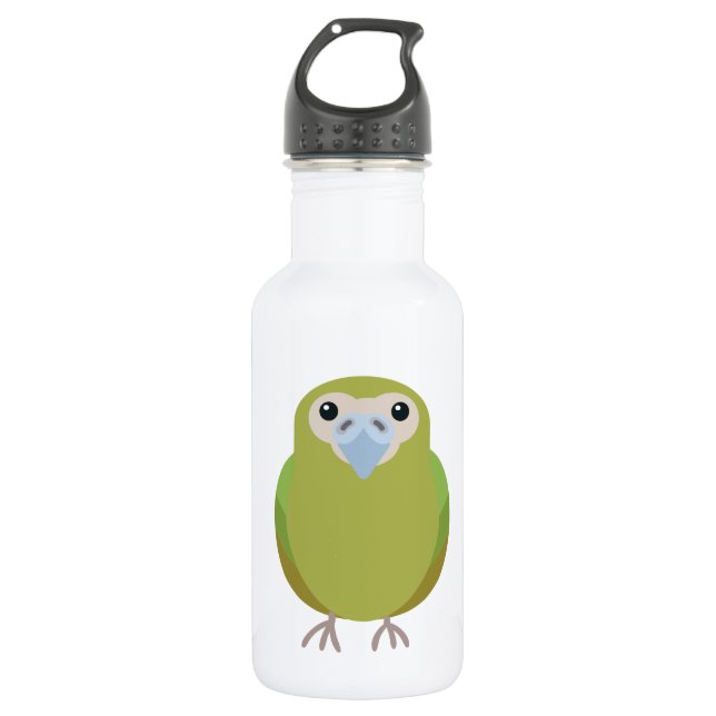 Botella De Agua Botella del loro del Kakapo (Anverso)