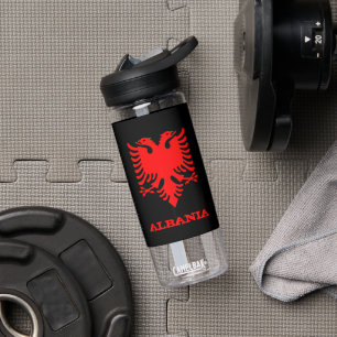 Botella De Agua Botella, gimnasio y emblema albanés