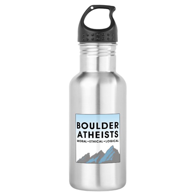 Botella De Agua Boulder Atheists Logo Stainless Steel Water Bottle (Anverso)