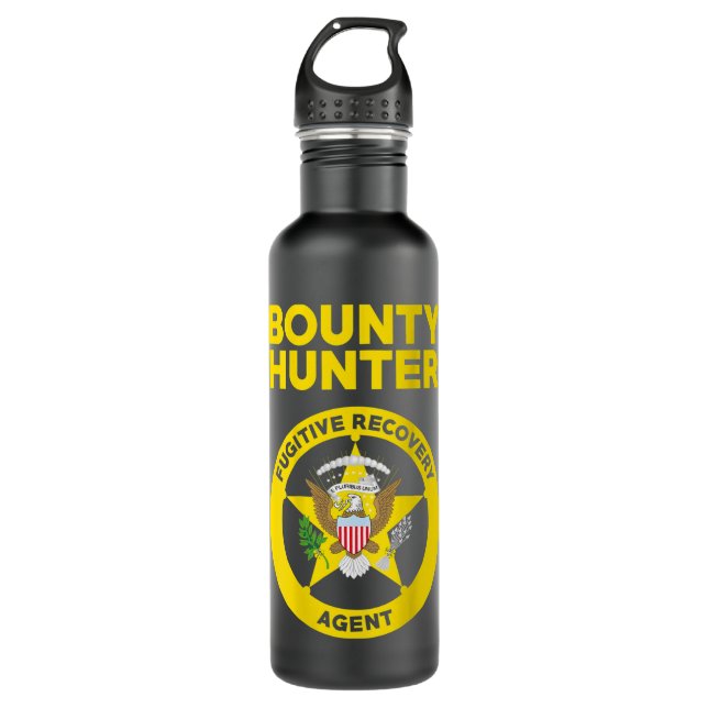 Botella De Agua Bounty Hunter Fugitive Recovery Agent Bail Bondsma (Anverso)