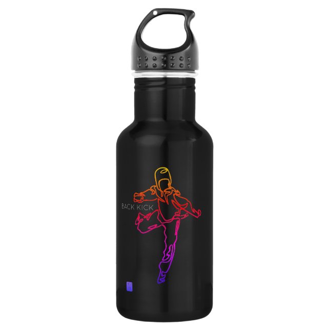 Botella De Agua Bouteille d' Eau TAEKWONDO DWICHAGI back kick 02 (Anverso)