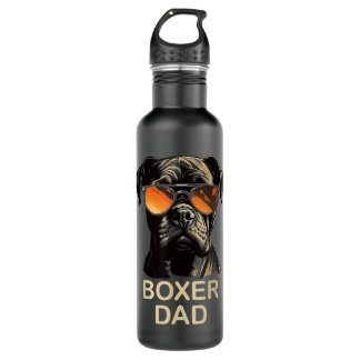 Botella De Agua Boxer Dad Dog Owner Gige Funny Boxer Dog Lover Dad