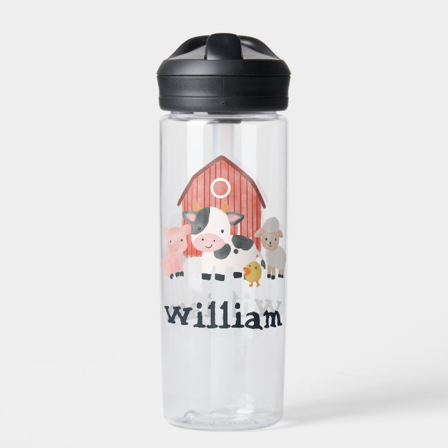 Botella De Agua Boys Cute Farm Animal Barnyard Kids (Delante)