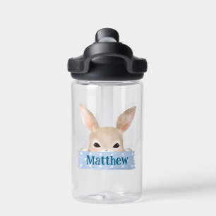 Botella De Agua Boys Watercolor Blue Easter Bunny