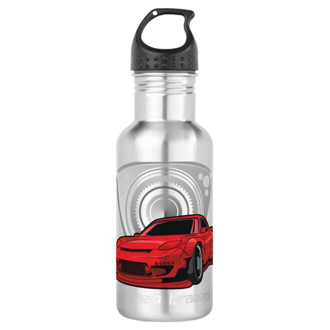 Botella De Agua BRAAP de Rotary Mazda RX7 (Anverso)
