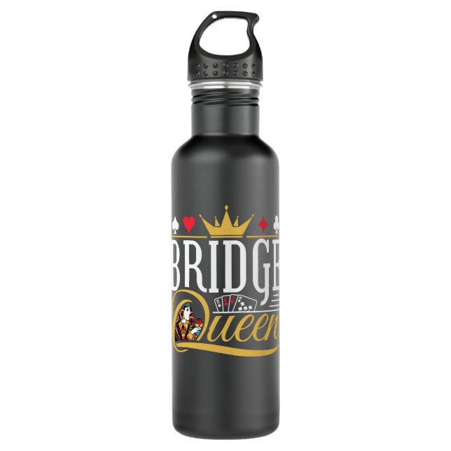 Botella De Agua Bridge Queen Card Game Women (Anverso)