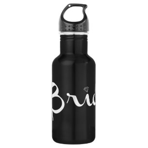 Botella De Agua Brie Retro Script White