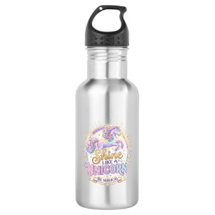 Botella De Agua Brillar Unicornio Como un Unicornio POD Listo Merc